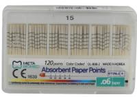 Absorbent Paper Points (конусность 0.6) Meta Biomed, Южная Корея